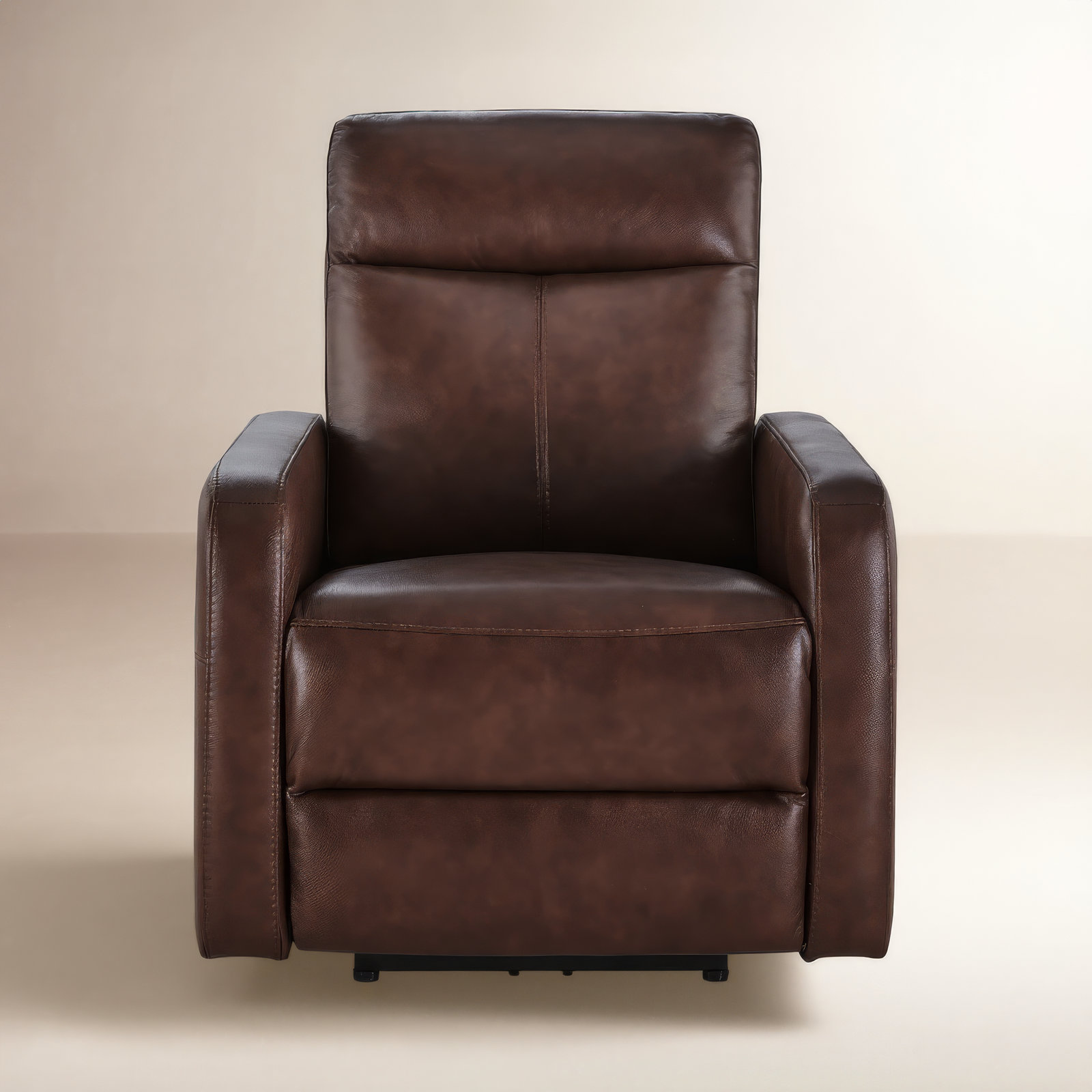 Leena 33" Genuine Leather Power Recliner, Impression Cognac Top Grain Leather
