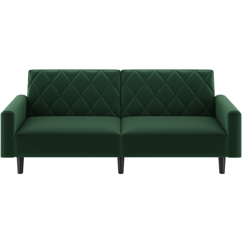 2-Seater Sofa Bed Aidden With Adjustable Backrest, Green