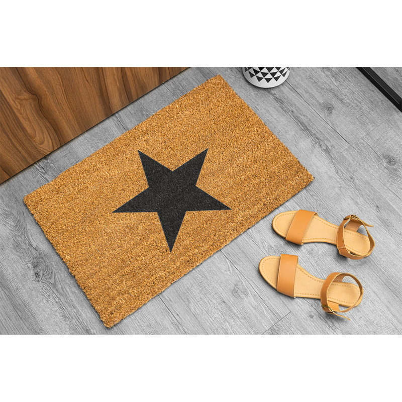 Black Star Coir Doormat 