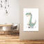 Smiling Baby Dinosaur Minimalist Playful Whimsical Wall Art Print by Mathieu - Wrapped Canvas Print-1367144906