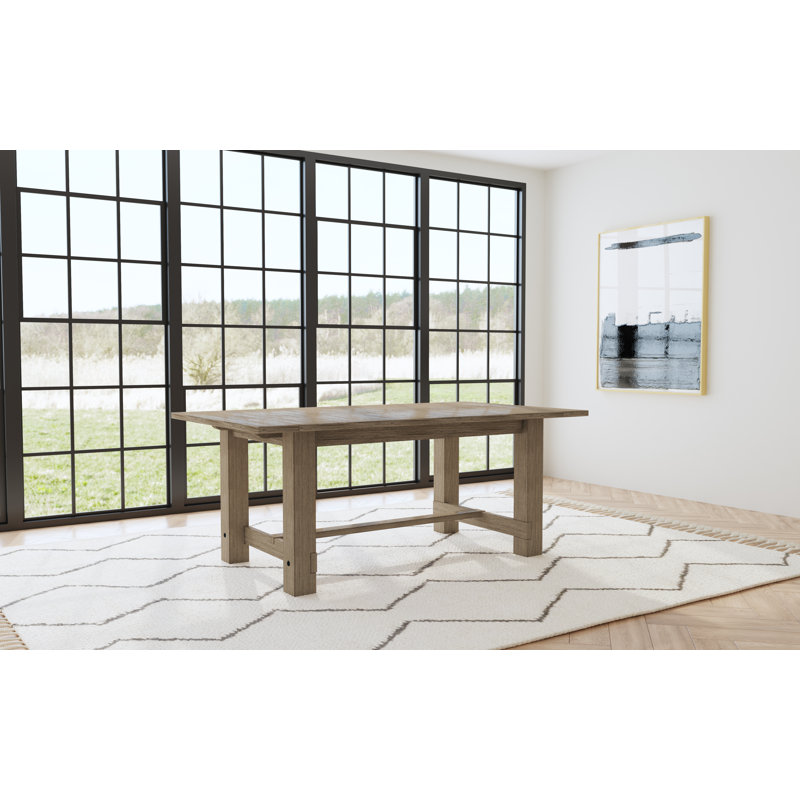 Ensemble de salle à manger extensible en bois massif 5 pièces Trevion, 5 pièces: table, 4 chaises