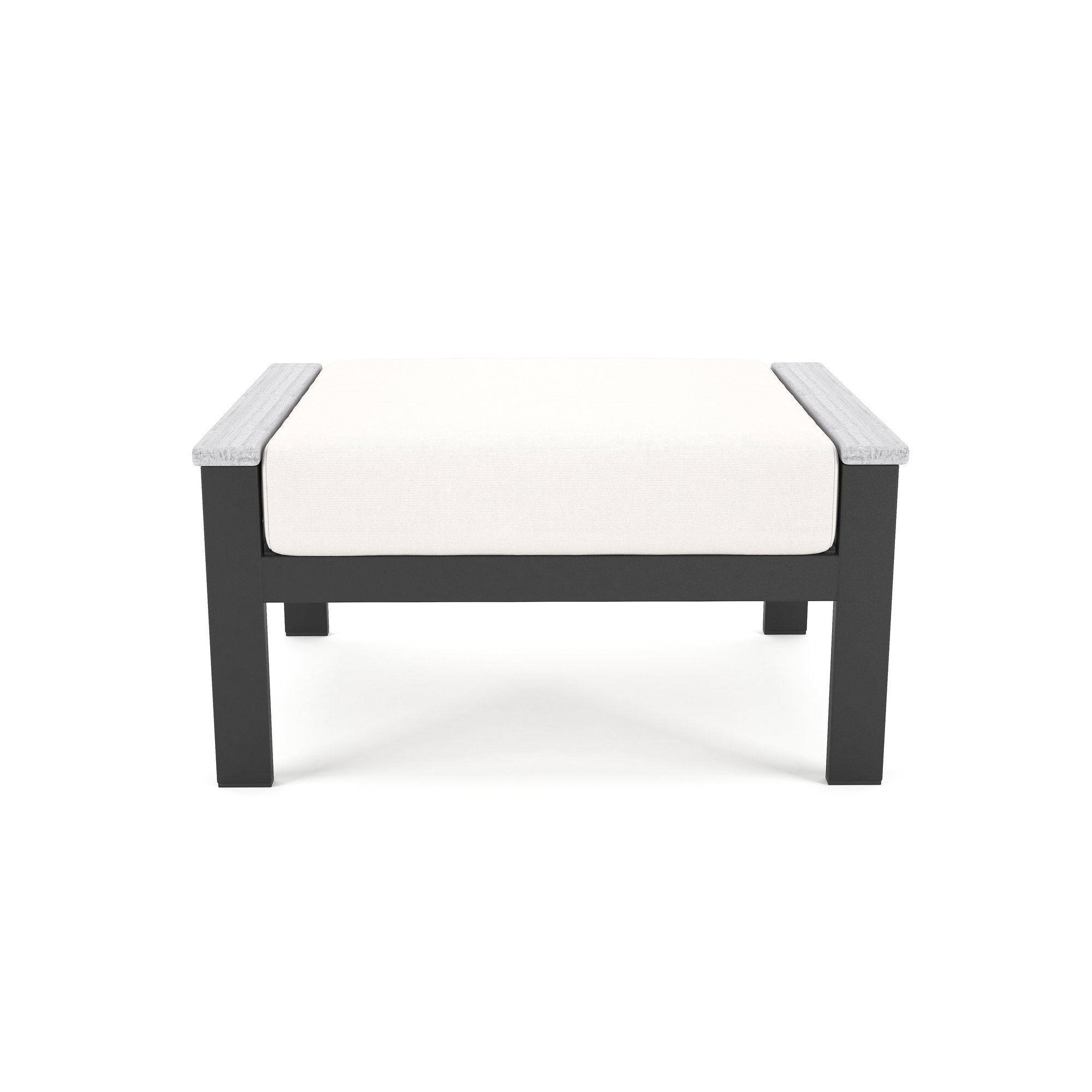 Townsend Outdoor Ottoman with Sunbrella® Cushion, Sunbrella Canvas Natural