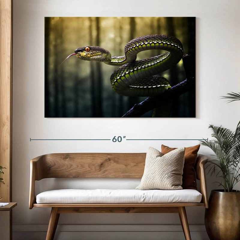 Brampt Sumatran Jungle Viper, 34" H x 51" W
