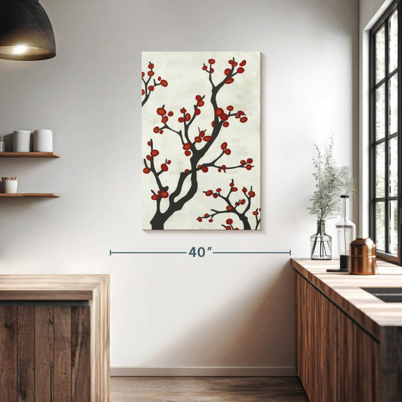 Harnek Red Berry Branch I, H 39 po x l 26 po