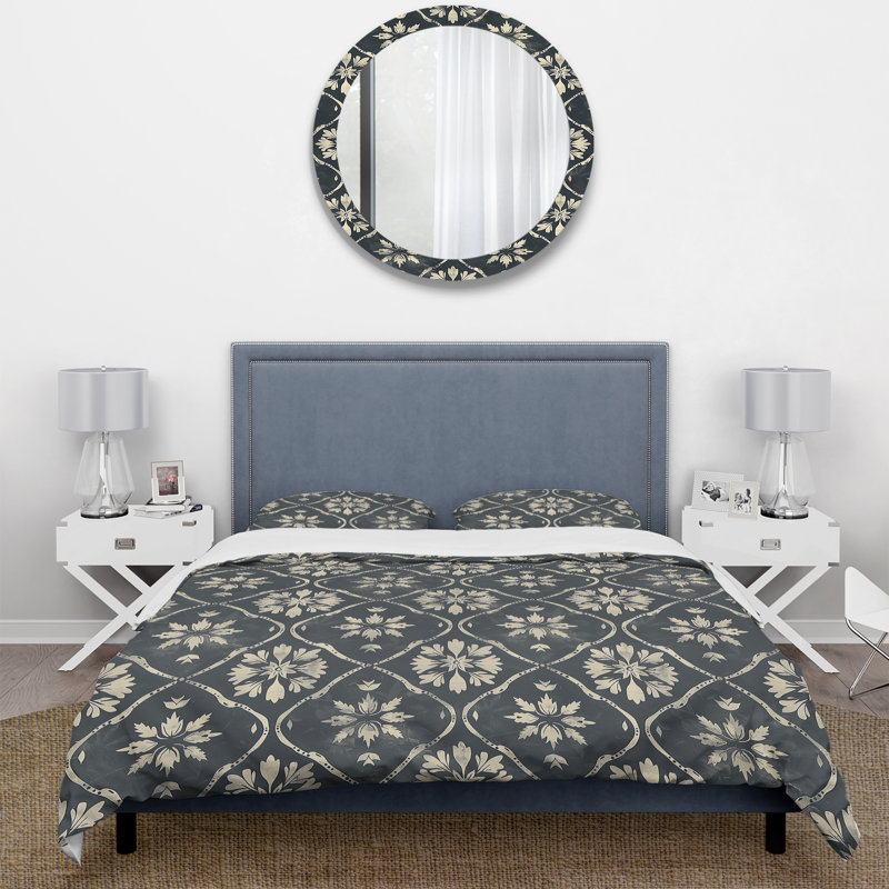Ensemble de housse de couette Country, Housse de couette pour grand lit + 2 taies décora