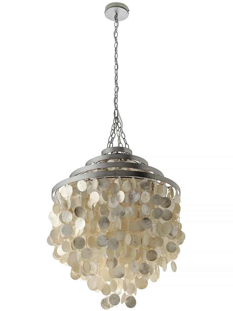 Bette Seashell 2 - Light Statement Tiered Chandelier Seashell Accents Bay Isle Home™ Shade 