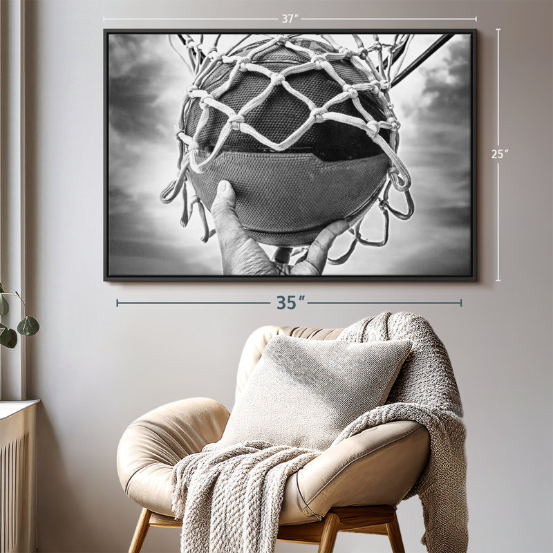 Impression sur toile BW Basketball, H 25 po x l 37 po