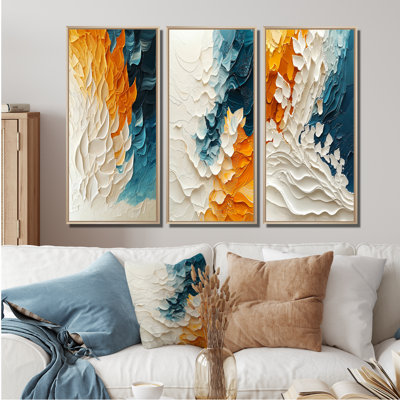 Biomorphism Wave To Sand Migration I - Biomorphism Wall Decor Collection 3 Pieces