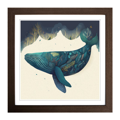 Whale Boho - Framed Print