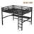 Metal Queen Size Loft Bed with Power Outlet and LED Lighted for Bedroom-7169503