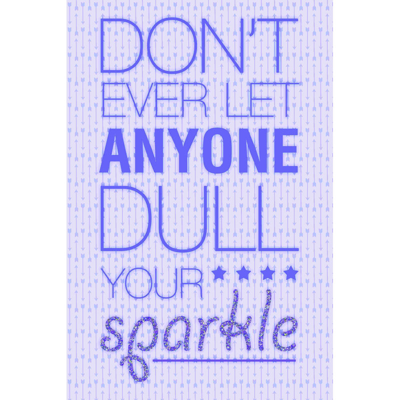Sparkle Type - impression sur toile tendue, L 12 po x H 18 po