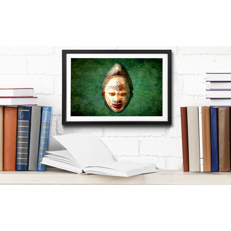 African Head - Single Picture Frame Print, 60cm H x 80cm W