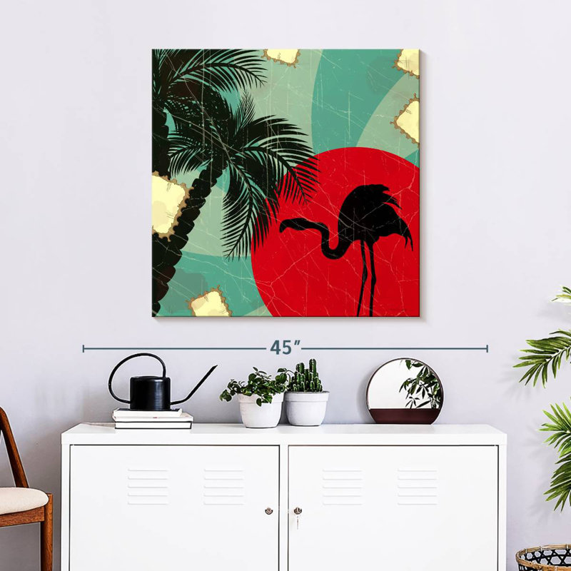 Brampt Retro Flamingo And Palm