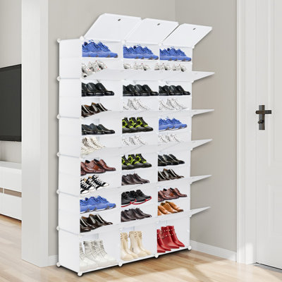 Avaeya 72 Pair Stackable Shoe Storage Cabinet