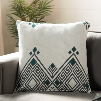  100% Cotton Geometric Throw Pillow