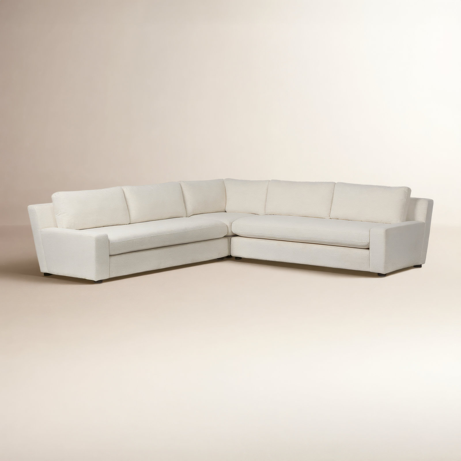 Marcelle Velvet Modular Sectional, Nomad Snow Performance Crypton