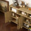 Porte de 59 pouces moderne 59 pouces avec prises de courant, ports USB, tablettes réglables et rangement semi-ouvert pour une utilisation dans plusieurs pièces.-1628837577
