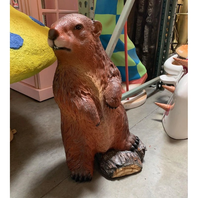Beaver Standing Life Size Statue