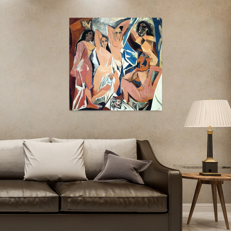 Les Demoiselles D'Avignon, impression d'art moderne classique abstrait, H 32 po x l 32 po