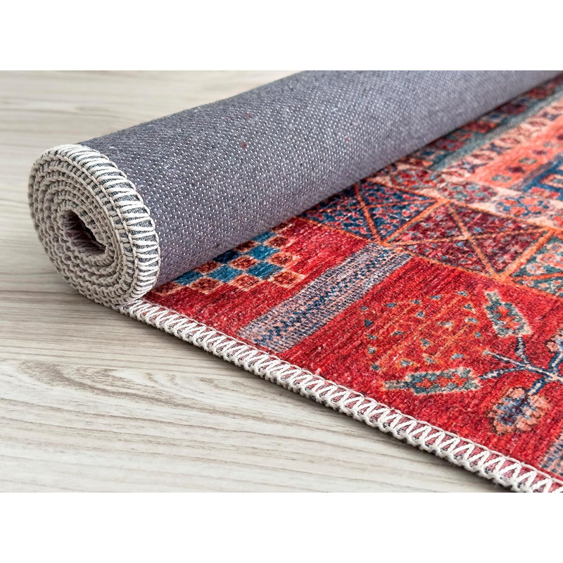 Traditional Area Rug Modern Non Slip Mat Large Entryway Rugs Washable Carpet Pad for Bedroom 1316, Rectangle 60 x 90 cm