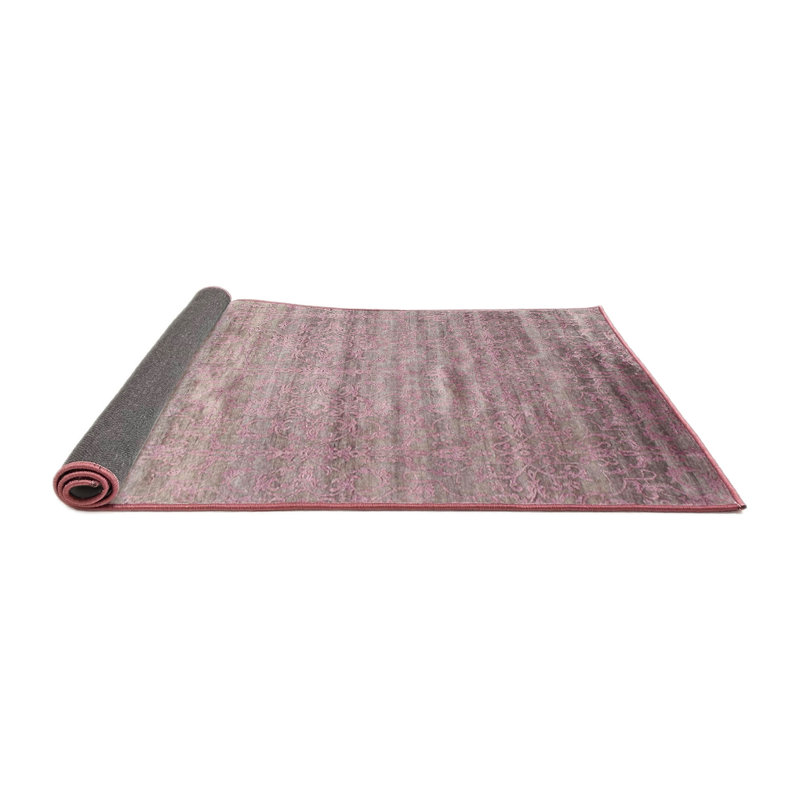 Tapis de zone mauve contemporaine, Carré 6 pi