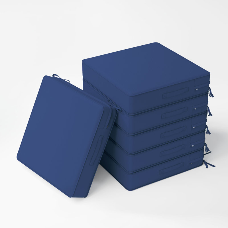 Wynee Outdoor Cushions 24X24x5 Outdoor Chair Cushions And Seat Cushions, Blue, Set of 6