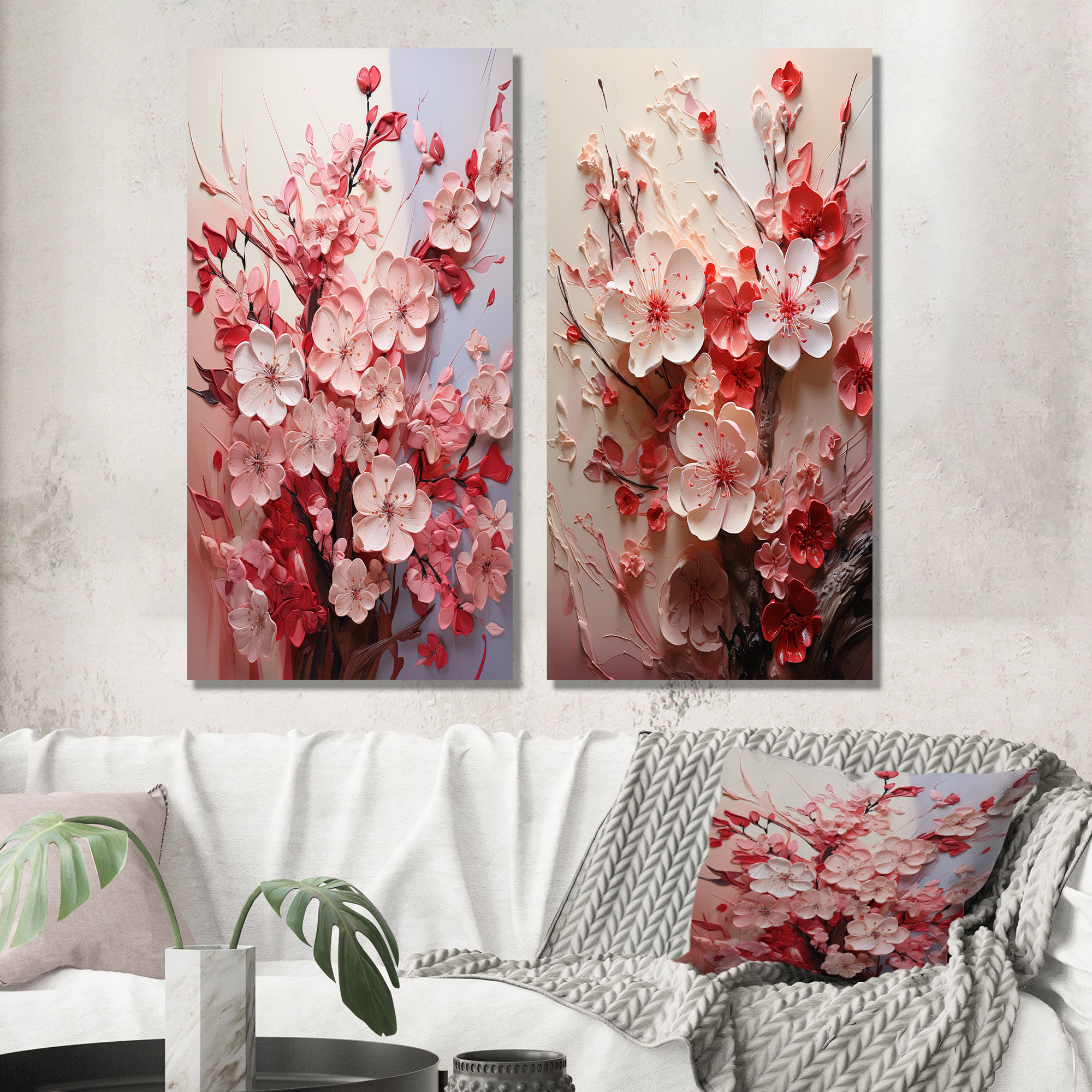 Lark Manor™ Pink Orchard Tree Ballet Of Cherry Blossoms IV - Cherry ...