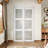 80 in. 3 Lite Forsted Glasses Primed  White Pantry & Closet Sliding Doors With Hardware Kit (No assembly required)-108572135-108572136