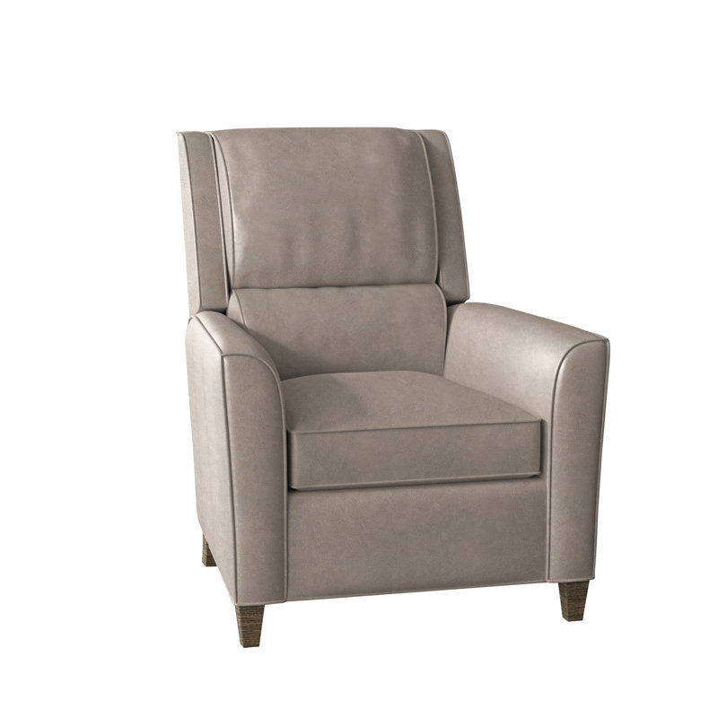 Roswell Recliner, Cobblestone, Aline Light Grey Genuine Leather, Manual