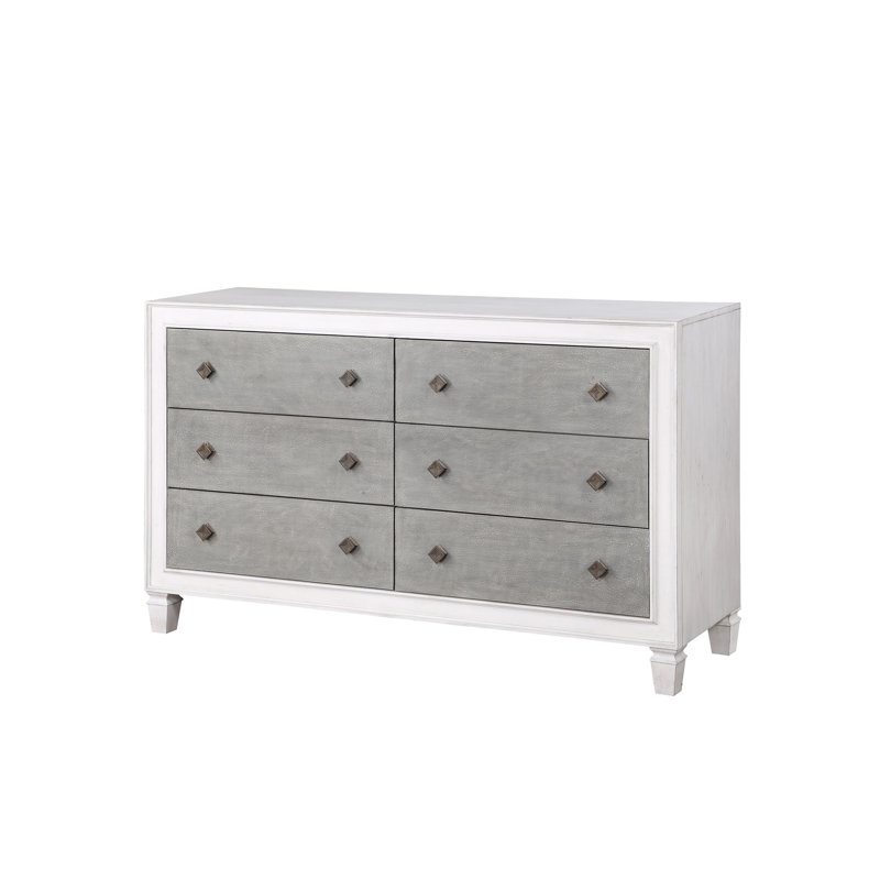 Commode double 6 tiroirs l 66 po Aadyanth