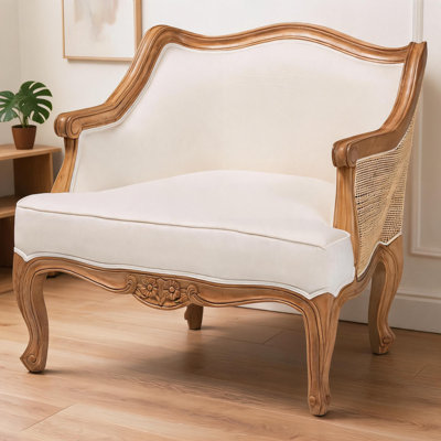 Fauteuil d'appoint rembourré en lin