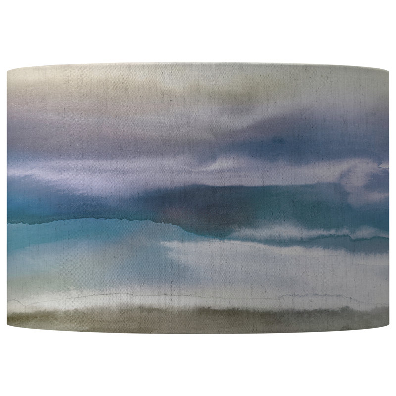 Fjord Cotton Cone Lamp Shade, Blue, 25cm H x 40cm W x 40cm D