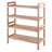 6 Pair Stackable Solid Wood Shoe Rack