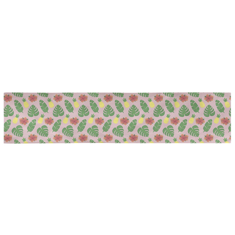 Avicia Tropical Table Runner, 73.5" x 17.5", Pink/Green, Polyester