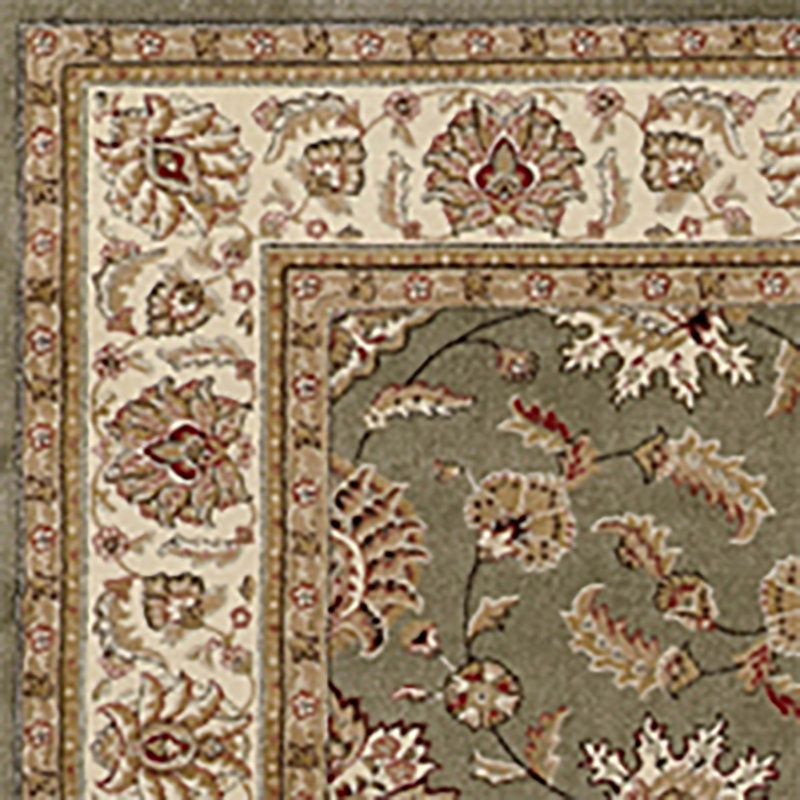 Tapis traditionnel sauge Como, Rectangle 9 pi 10 po x 12 pi 10 po