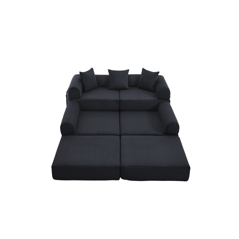 Modular Corduroy Sofa Bed