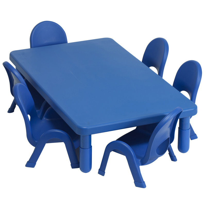 MyValue Toddler Set 6  Rectangle, Royal Blue