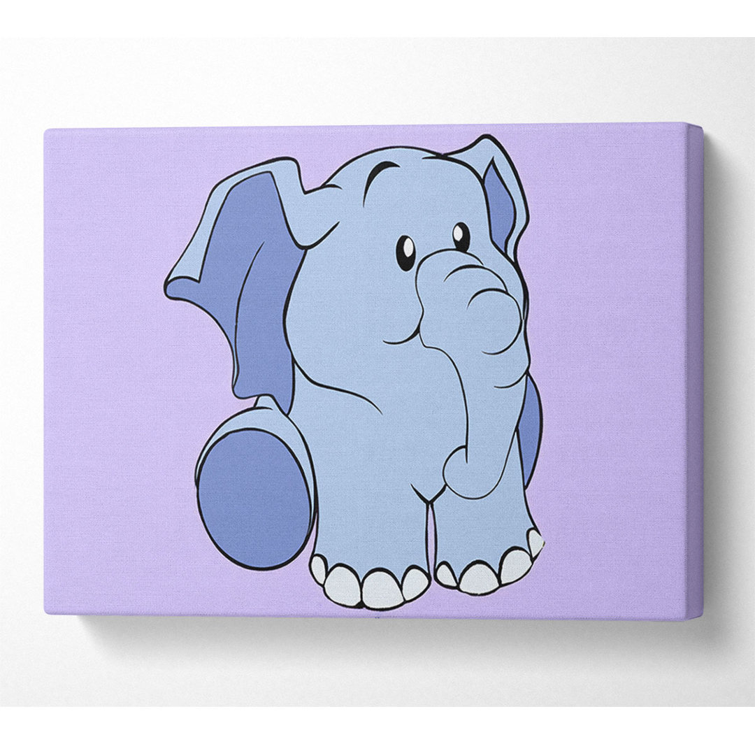 Happy Baby Elefant Flieder - Druck