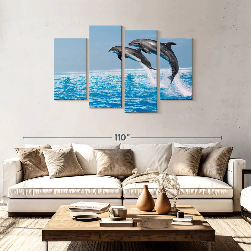 Brampt Two Leaping Dolphins, 48" H x 75" W