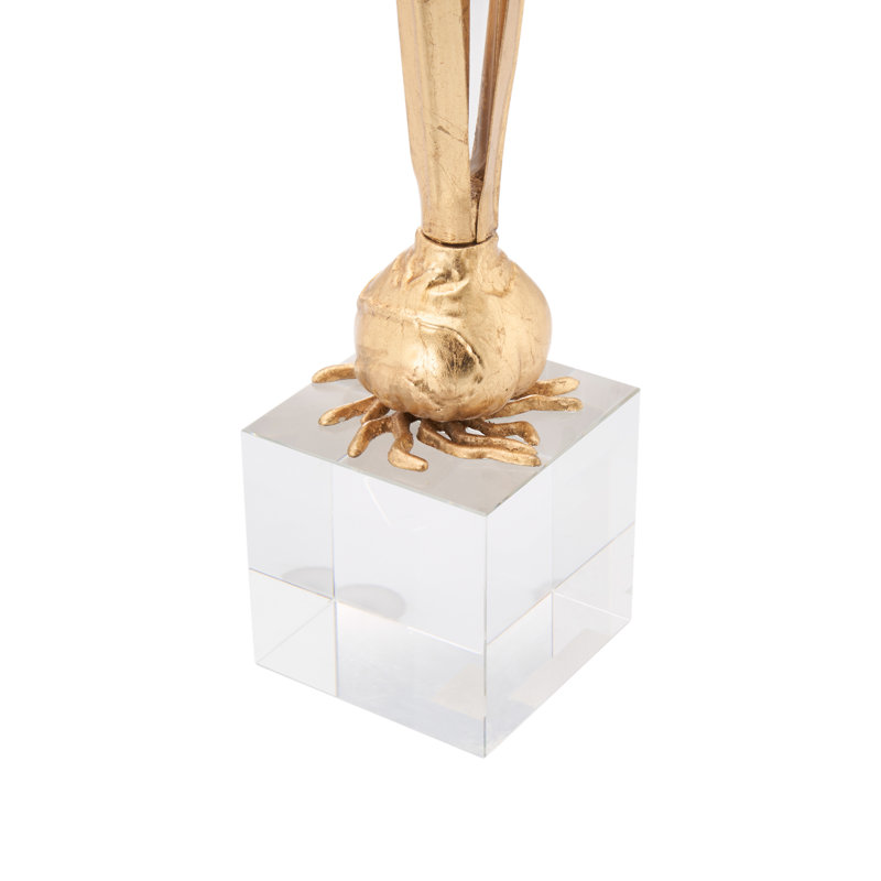 Bulb Gold Leaf Vase