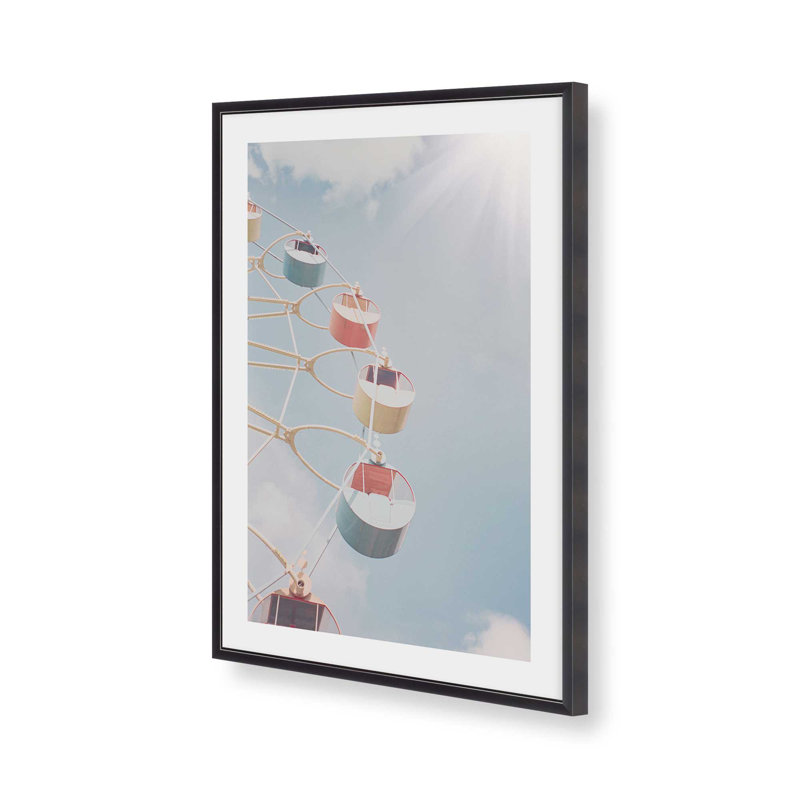 Whimsy In The Sky Art Print, 12.25" H x 15.25" W, Weathered Zinc Open Corner Frame