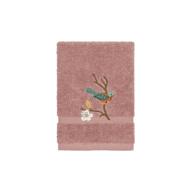 Gant de toilette en coton Springtime, Thé rose