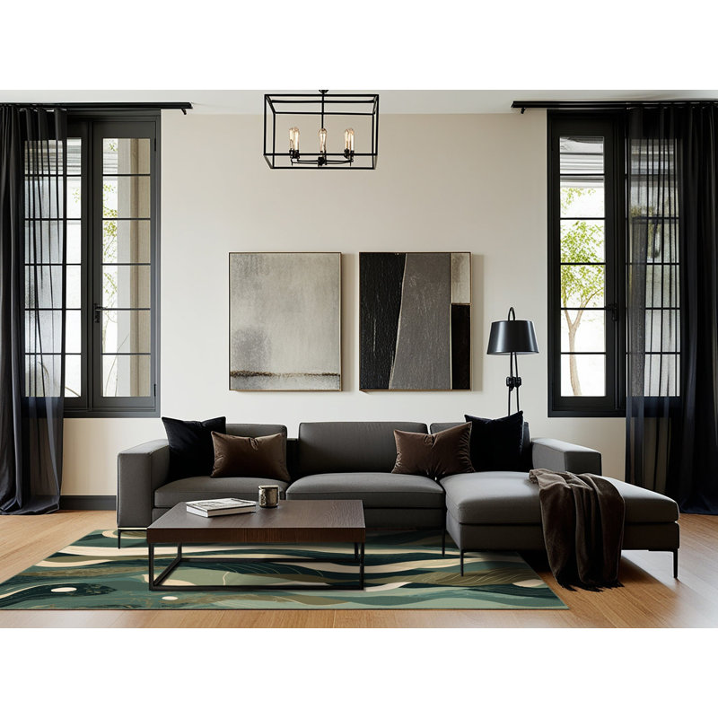 Sunlit Ripples Rug, Square 5'