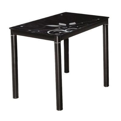 Clair Rectangular Glass Top Dining Table