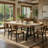 Dani Dining Table, 84-120 Inch Extendable Leafs, Oak Brown And Black