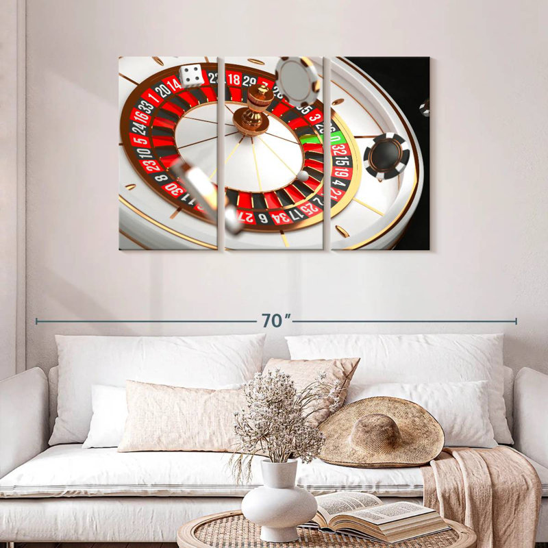 Casino Roulette, 28" H x 45" W