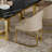 Markhi Modern Black Faux Marble Dining Table with Double Pedestals Base Pre-Assembly-14588020