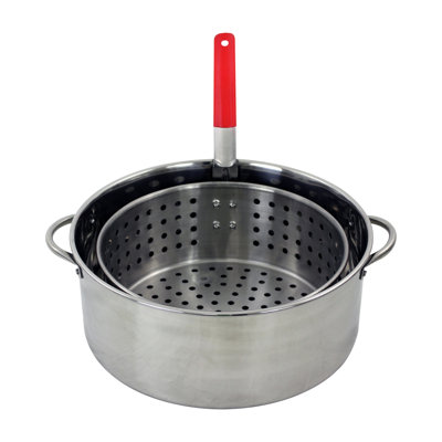 10,5 pte Pot en acier inoxydable avec panier à crépine