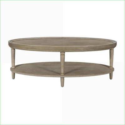 Table basse ovale avec tablette