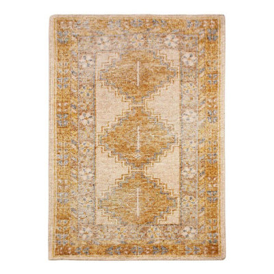 Distressed Homage Wool Geometric Area Rug